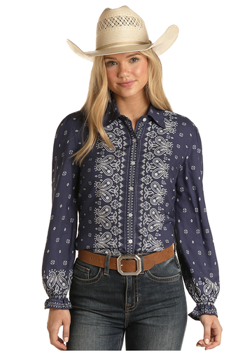 Panhandle Ladies Bandana Border Blouse