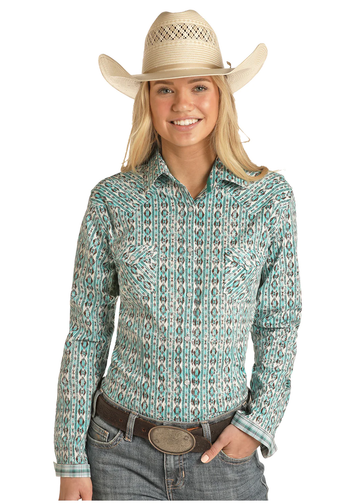Panhandle Ladies Aztec LS Snap