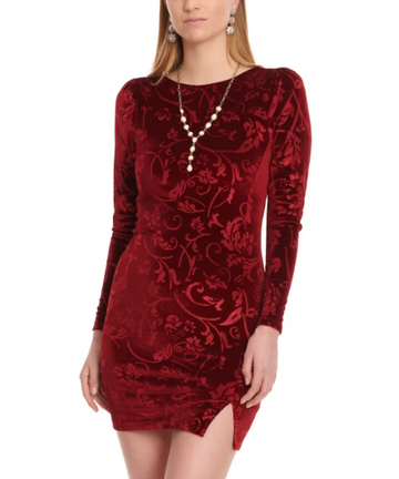 Rock & Roll Embossed Velvet Dress