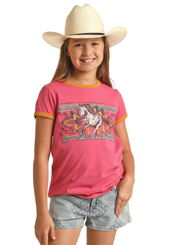 Rock & Roll Girls Horse Graphic TShirt