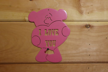 #161a I Love You Bear Pink