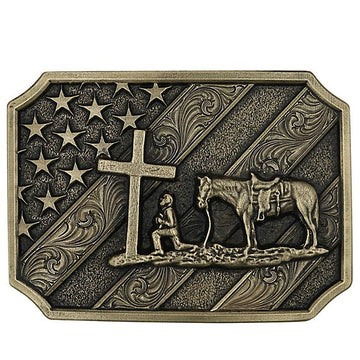 Montana Silversmiths Christian Cowboy Belt Buckle