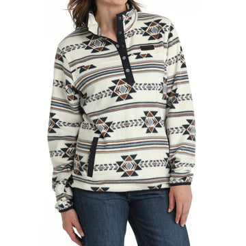 Cinch Ladies Polar Fleece Cream Aztec