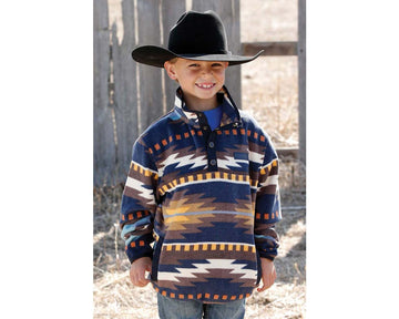 Cinch Kids Aztec Fleece 1/4 Snap