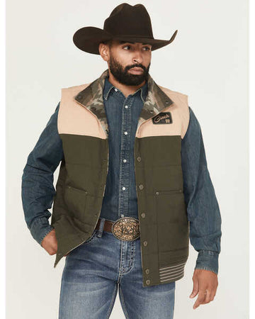 Cinch Men's Reversible Tan/Aztec Vest