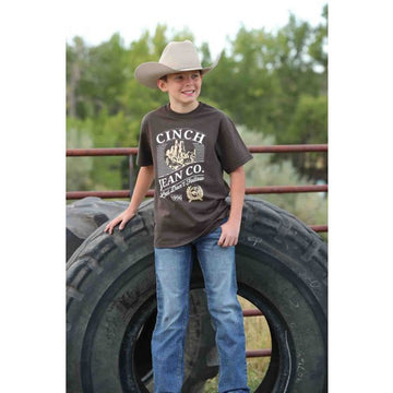 Cinch Boys Brown Cinch Jean Co TShirt