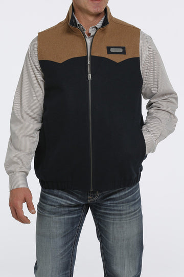 Cinch Men's Wooly Navy/Tan Concealed Carry Reversible Vest