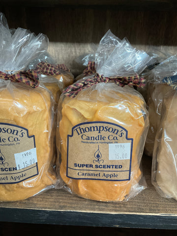 Thompson's Candle Co. Pillar Candles- Caramel Apple