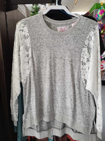 Lace Sleeve Sweater Dolman