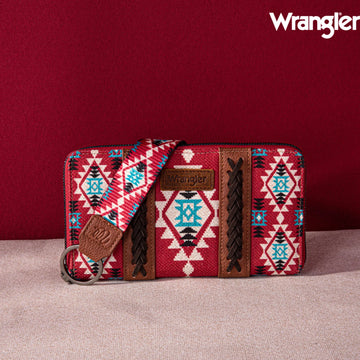 Wrangler Ladies Red Aztec Wallet