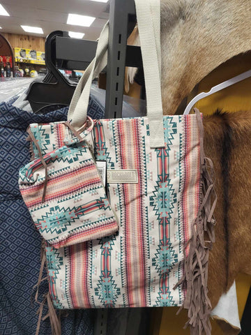 Rock & Roll Printed Bag with Fringe