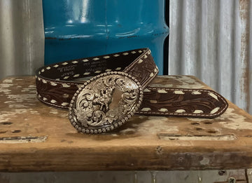 Ariat Boys Belt w/ Bucking Bull Buckle