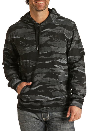 Rock & Roll Camo Print Hoodie