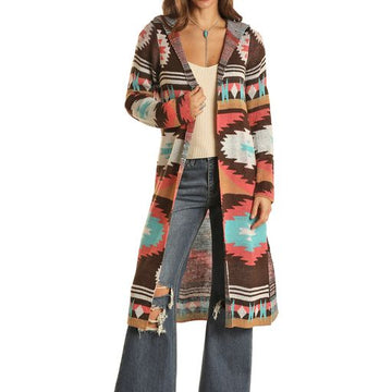 Rock & Roll Knit Cardigan with Hood