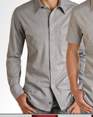Rock & Roll Men's LS Jacquard Woven Snap