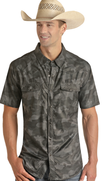Rock & Roll SS Camo Ripstop Snap