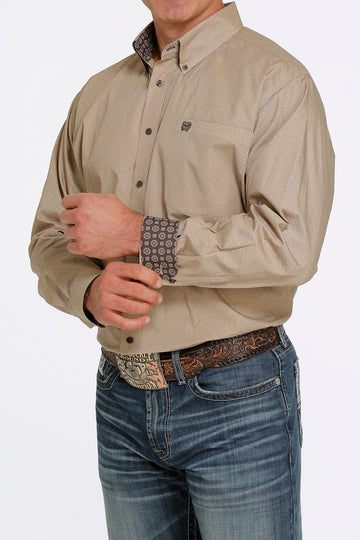 Cinch Men's Tan Button Up