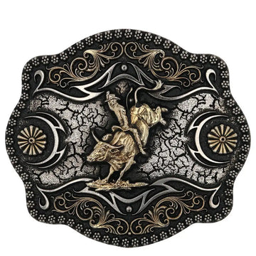 Montana Silversmiths A Blaze Bull Rider Belt Buckle