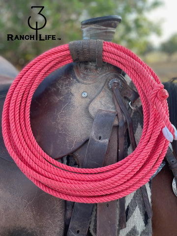 310 Ranch Rope 9.5mm Desert Rose 3 Strand w/ White Burner - 40'