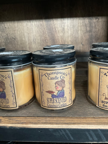 Thompson's Candle Co. 8 OZ Jar Candles- Grandma’s Cookies