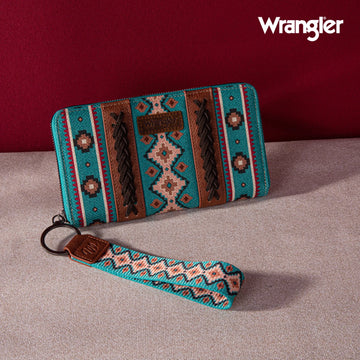 Wrangler Ladies Teal Aztec Wallet