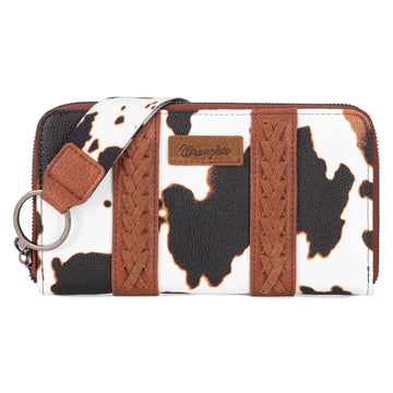 Wrangler Ladies Leather Cow Print Wallet
