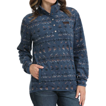 Cinch Ladies Polar Fleece Purple Aztec