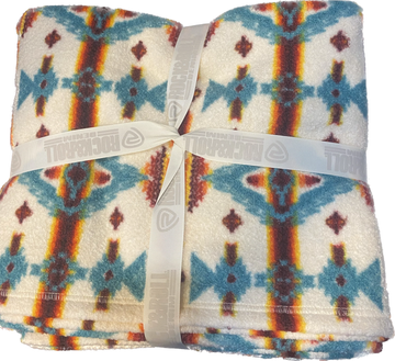 Rock & Roll Berber Blanket- Cream/Aztec