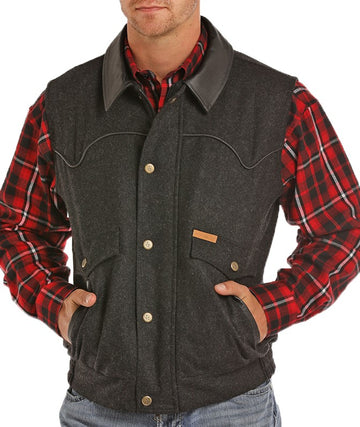 Powder River Mens Heather Holbrook Vest Black