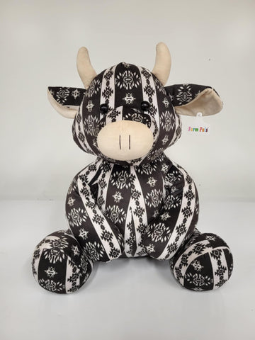 Farm Pals Black Aztec Plush Calf