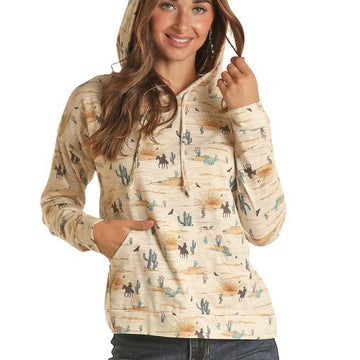 Rock & Roll Desert Print Hoodie