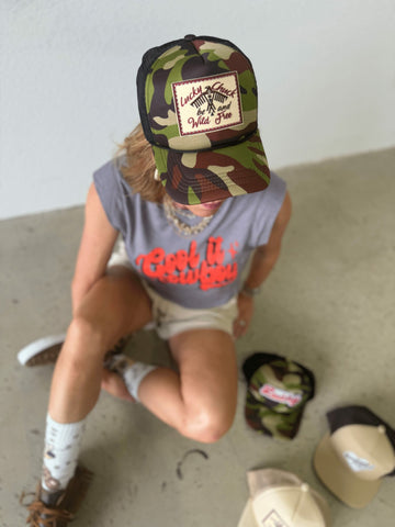 Lucky Chuck Wild & Free Foam Camo Ball Cap