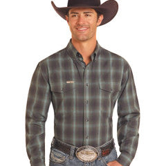 Powder River Brushed Plaid Forest Green