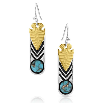 Montana Silversmiths Arrowhead Turquoise Earrings