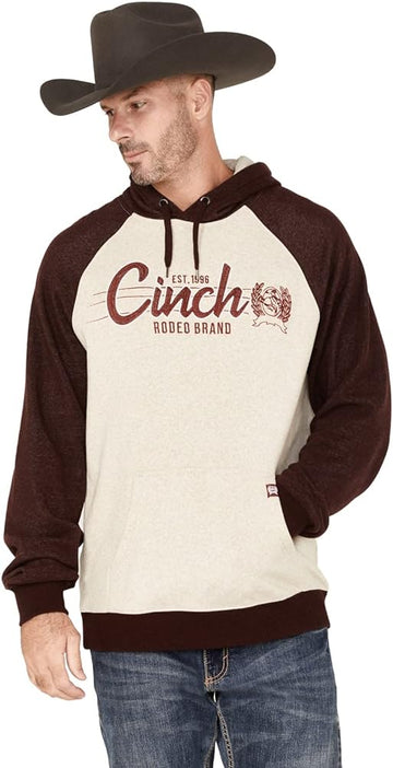Cinch Tan/Maroon Pullover Hoodie
