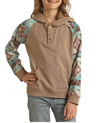 Rock & Roll Ladies Contrast Sleeve Hoodie