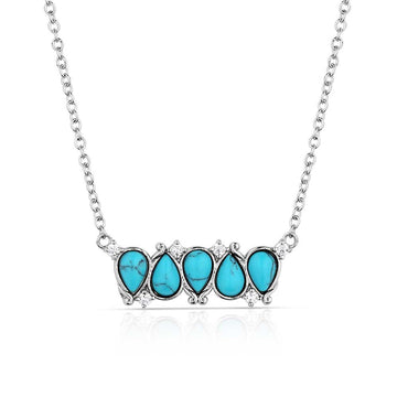 Montana Silversmiths Turquoise Diamond Bar Necklace