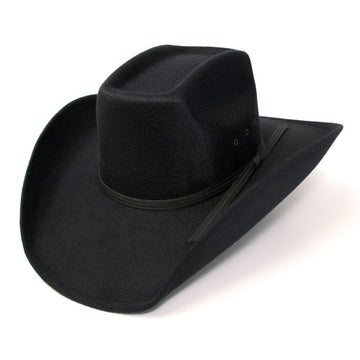 Black Felt Cowboy Hat with Black Band -Kids