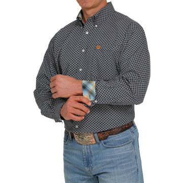 Cinch Men's Navy/White Button Up