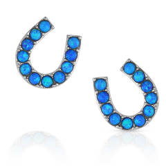 Montana Silversmiths Opal Horseshoe Earrings