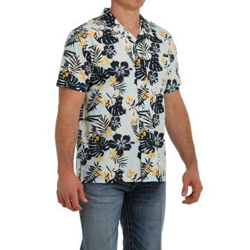 Cinch Men's Tropical Print Button Up