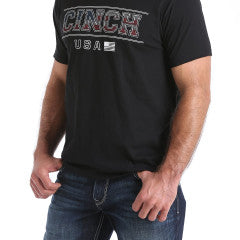 Cinch Black Patriotic Logo T-Shirt