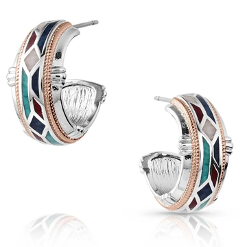 Montana Silversmiths Mosaic Hoop Earrings