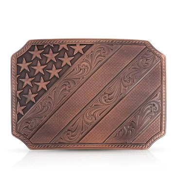 Montana Silversmiths Bronze Flag Buckle