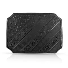 Montana Silversmiths Gray Flag Buckle