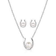 Montana Silversmiths Horseshoe & Pearl