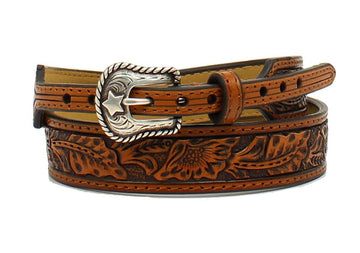Hatband- Floral Embossed Leather