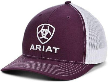 Ariat Maroon Logo Ball Cap