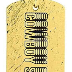 Montana Silversmiths Cowboy Sh*t Gold Dog Tag Necklace