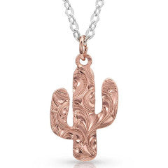 Montana Silversmiths Rose Cactus Pendant Necklace